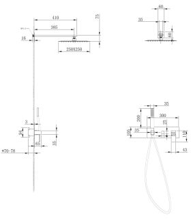 Душевая система ABBER Daheim золото матовое AF8218G